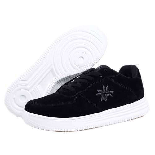 Buckhead Unisex Casual Sneakers Suede Black White Trainers UK 9