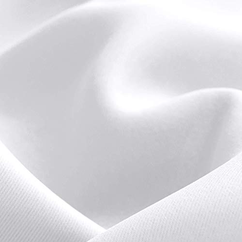 Deconovo Thermal Blackout Curtains, Ring Top, Silver Grey, 1 Pair