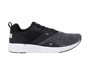 Puma Unisex Running Trainers, Black/Black/White, UK 8