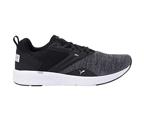 Puma Unisex Running Trainers, Black/Black/White, UK 8
