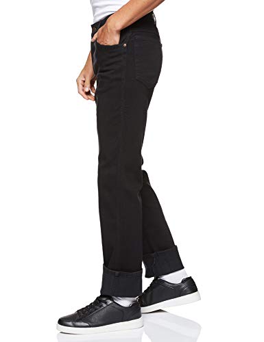 Wrangler Men's Texas Straight Jeans Black Overdye 38W 36L EU