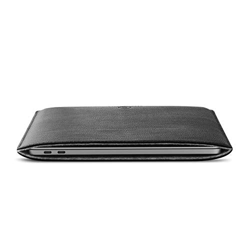 Woolnut Leather Sleeve Case for MacBook Pro 12 in Black Protective Cover - view 4