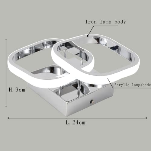 Eideray LED Motion Sensor Ceiling Light, 22W 6000K, Silver