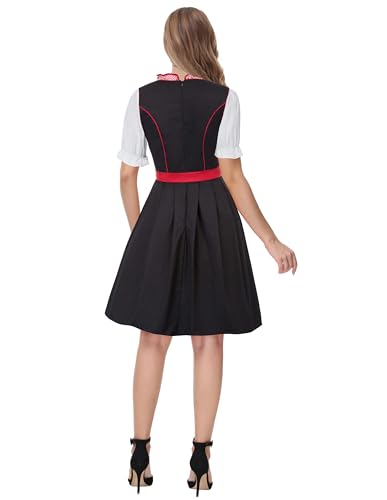 Scarlet Darkness Oktoberfest Dirndl Costume Black Red Plaid L