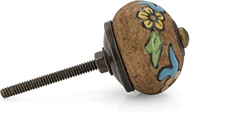 Cabinet Knobs 30 Pack Ceramic Multi Colour Rustic Vintage Cupboard Drawer - view 3