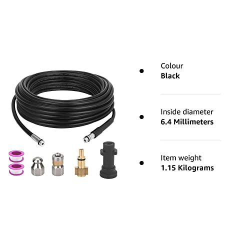 Yuet Pressure Washer Drain Pipe Hose Cleaning Kit Cleaner With Adapter