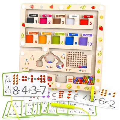 Picrik Montessori Magnetic Color & Number Maze Toys - Ages 2-7, 4-Pack