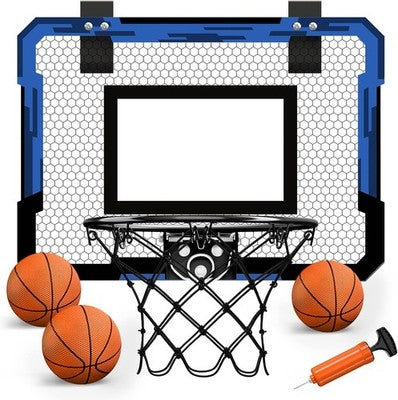 QDRAGON Mini Basketball Hoop for Door with 3 Balls Inflator Indoor Set