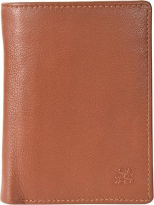 S S SHACHI RFID Blocking Genuine Leather Slim Bifold Wallet for Men - Tan