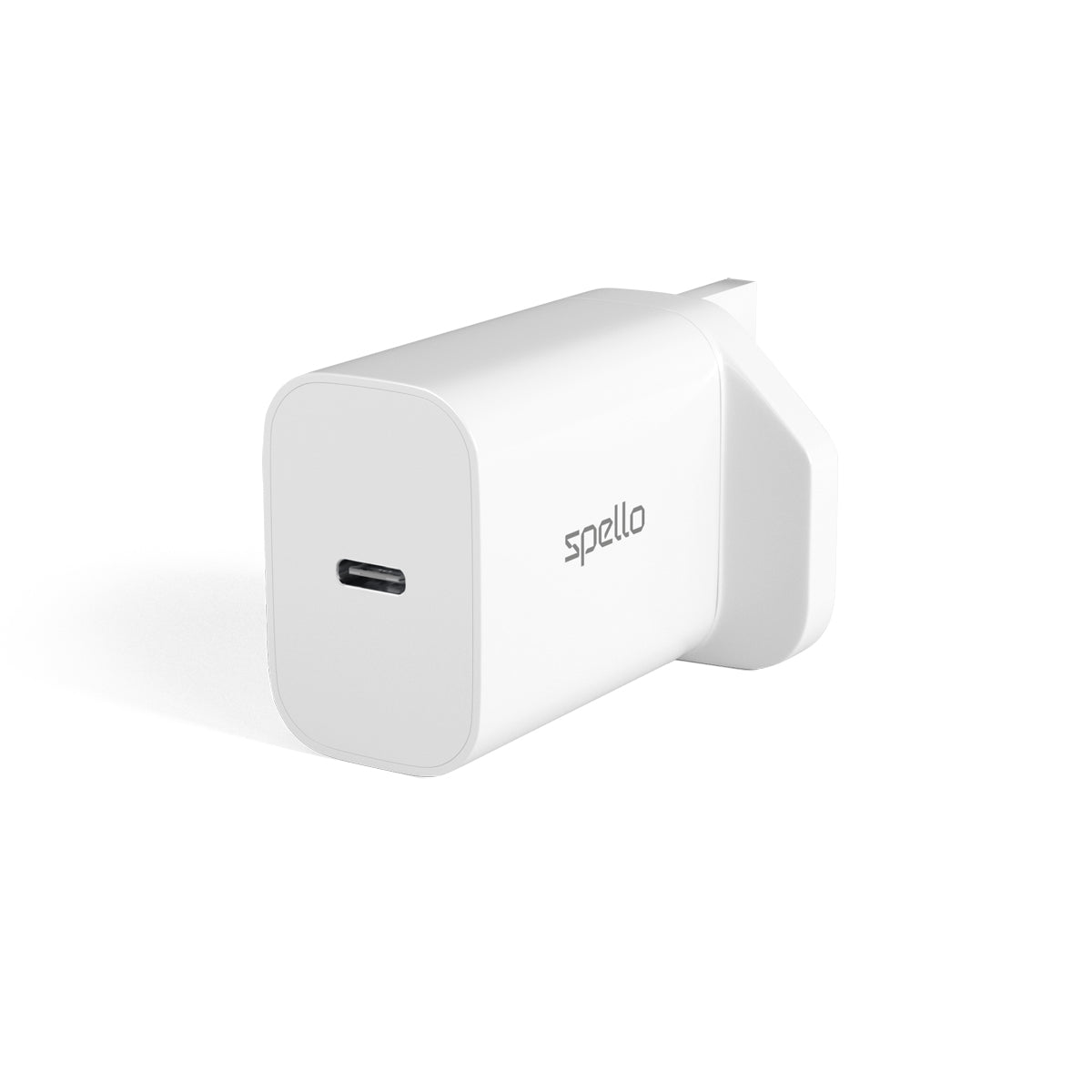 Spello USB-C Bundle, USB-C Cable & 20W PD Charger, 20W Power Delivery 1m