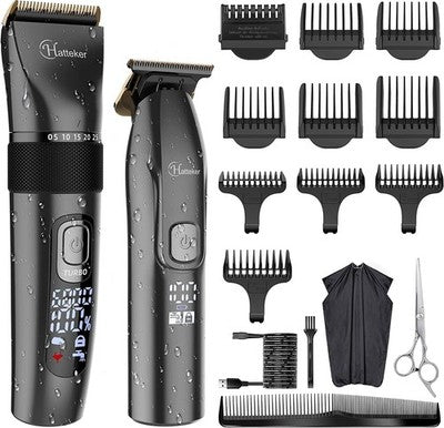Hatteker Professional Hair Clippers and T-Blade Trimmer Kit IPX7 Waterproof