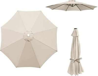 Maxant Replacement Parasol Canopy Cover Garden Umbrella Fabric Cream 3m 6 Arms