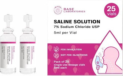 Base Lab 7 Percent Saline 25 Vials 0.2Fl Dose Exp 05/04/26