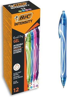 BIC Gel-ocity Quick Dry Gel Pens, Assorted Colours, Pack of 12