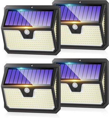 Outdoor Solar Lights 238 LED Motion Sensor Security Wall Light IP65 4 Pack