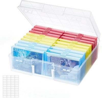 Lifewit 4x6 Photo Storage Box 18 Inner Cases Multicolor Craft Organizer