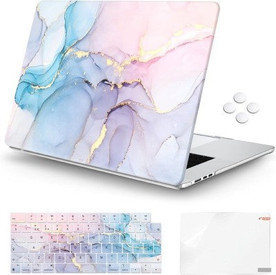 iCasso MacBook Air 15 Case A2941 M2 2023 Hard Shell + Keyboard Cover Black Set