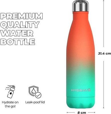 Hydrate 500Ml Super Insulated Stainless Steel Water Bottle Tropical Breeze