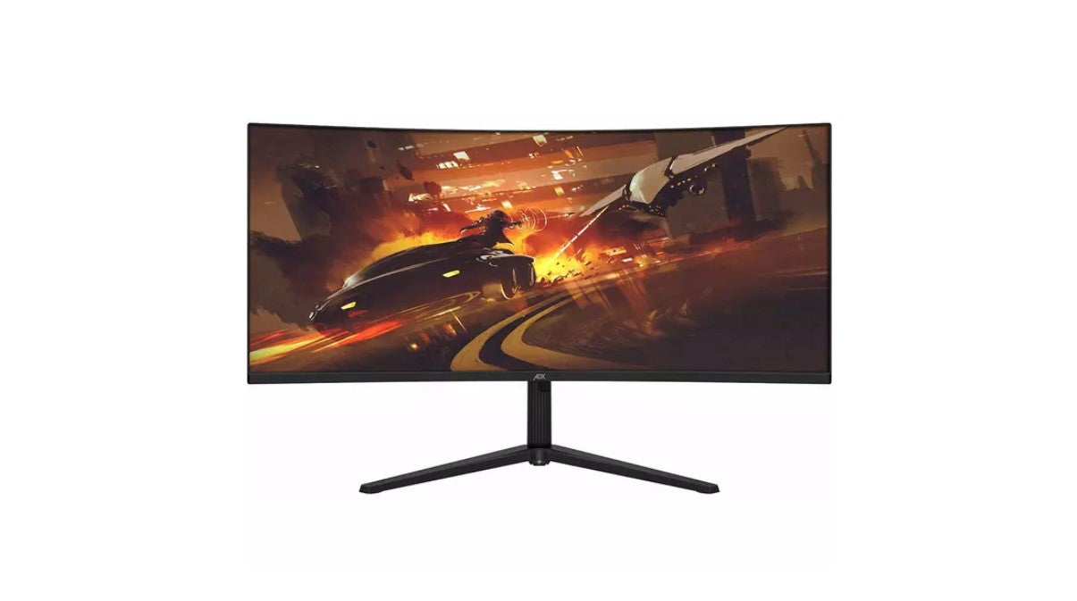 ADX A34GSR23 Wide Quad HD 34” Curved LCD Gaming Monitor - Black - GOOD REFURB **SEE NOTES**