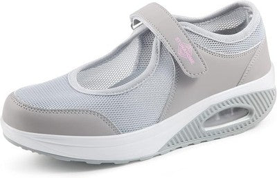 STUNAHOME Women Orthopedic Air Cushion Nurse Shoes Platform Trainers Gray UK 39