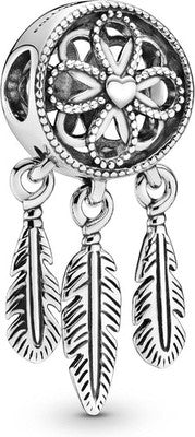 Pandora Moments Sterling Silver Dreamcatcher Charm, No Box