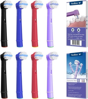 Yanban 8X Replacement Toothbrush Heads For Oralb Braun Electric Toothbrush