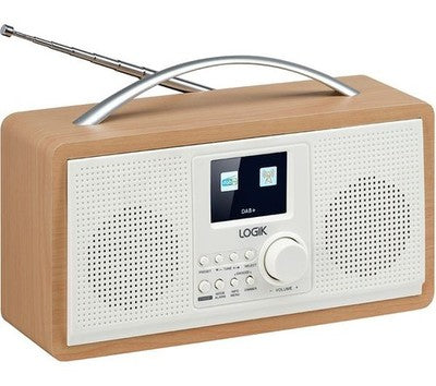 Logik L45DABW23 Portable DAB+/FM Radio - White & Brown