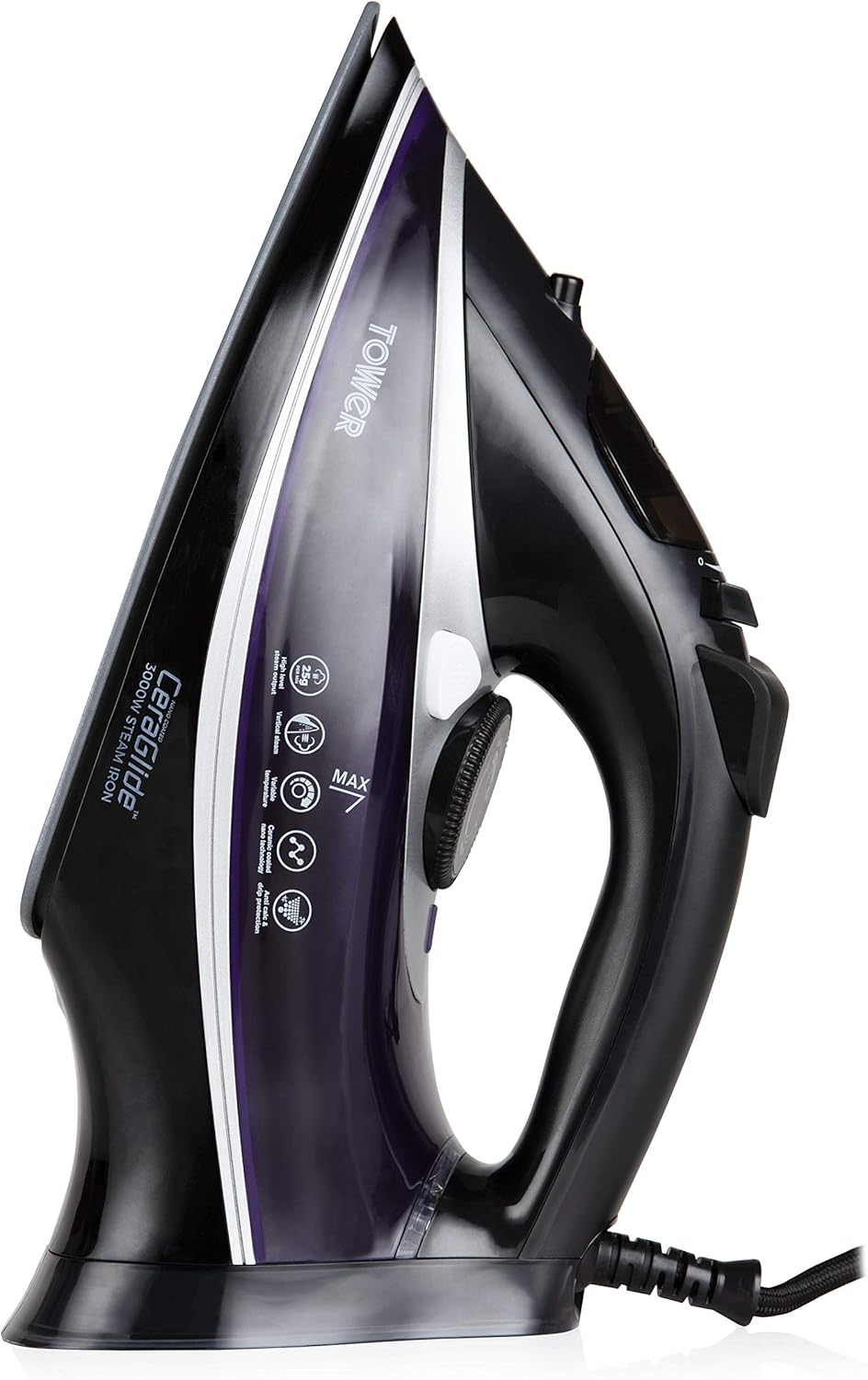 Tower T22013PR CeraGlide Ultra-Speed Steam Iron with Variable Steam Function