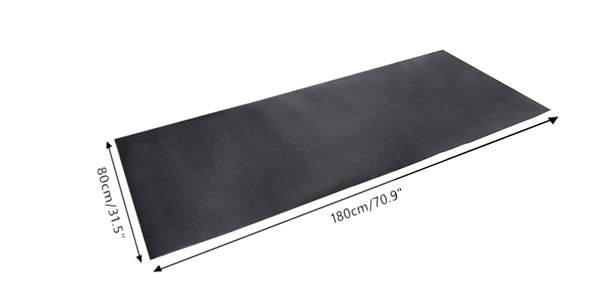 GIOVARA floor protection mat for fitness equipment , black, 180 x 80 x 0.6 cm - Rebx.co.uk