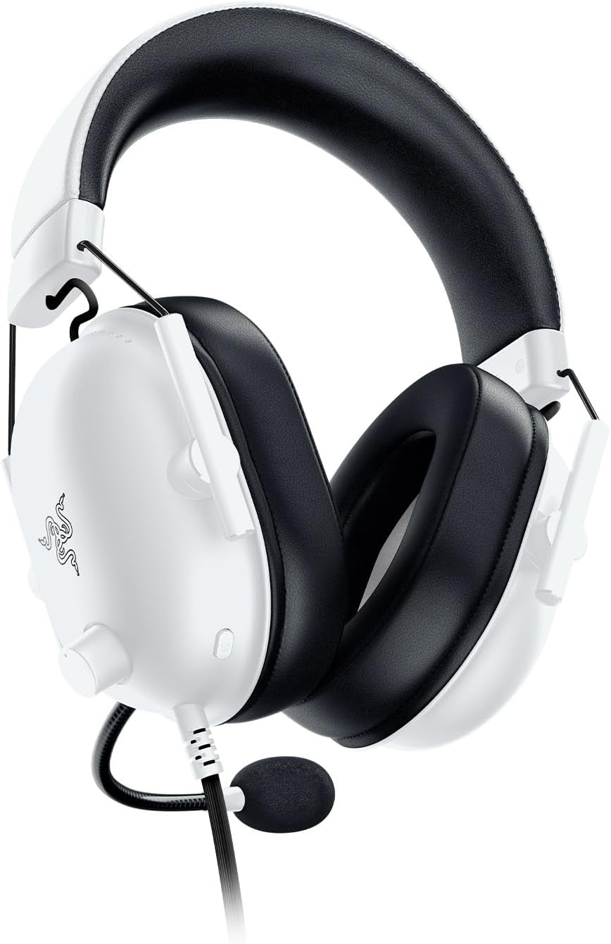 Razer BlackShark V2 X Wired Esports Headset - Triforce 50mm, 7.1, White