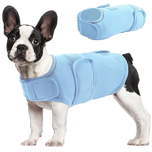 Aofitee Windproof Reflective Dog Vest Coat, Adjustable, Blue L