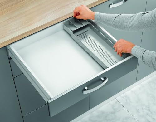 Metaltex 363220000 Cutlery Rack 40 to 49cm Grey Black Drawer Insert - view 6