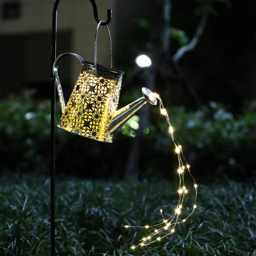 Dudupie Solar Watering Can with Lights Hanging Waterfall Waterproof Garden - view 5