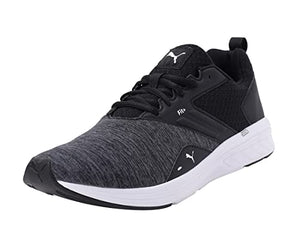 Puma Unisex Running Trainers, Black/Black/White, UK 8