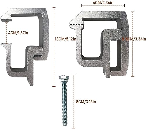 6 Pack Truck Topper Clamps, Truck Cap Mounting Clamps For Truck Bed Rack