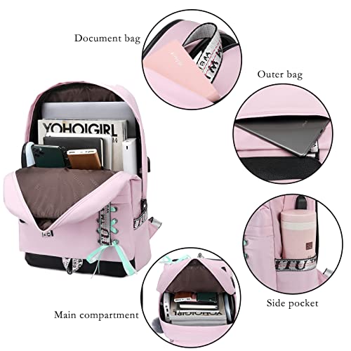 Guivitu Kids School Backpack Nylon Waterproof Laptop Daypack with Pencil Case - view 6