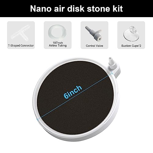 boxtech Air Stones Kit Fish Tank 6 in 150mm Aquarium Oxygen Diffuser Bubbler - view 3
