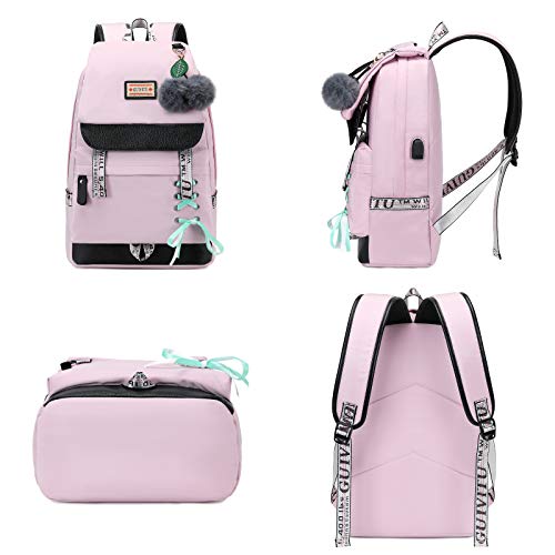 Guivitu Kids School Backpack Nylon Waterproof Laptop Daypack with Pencil Case - view 3