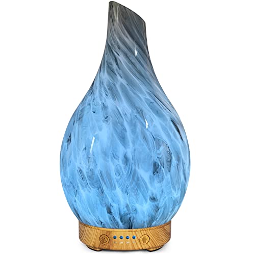 Glass Essential Oil Diffuser 100ml Ultrasonic Cool Mist Humidifier - Grey