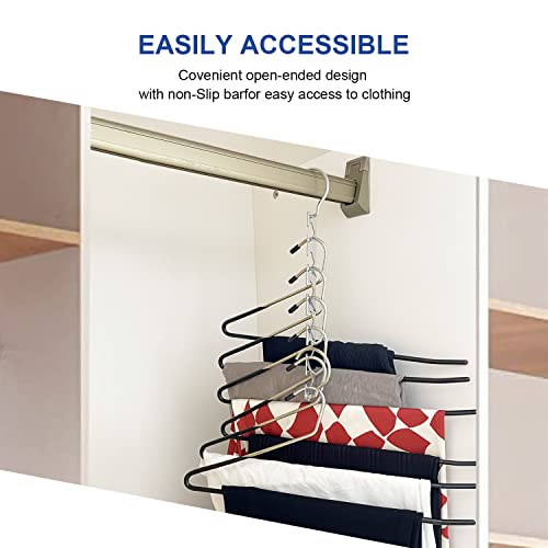 Trouser Hangers Idmax 12 Pack Metal Non Slip Space Saving Black - view 2