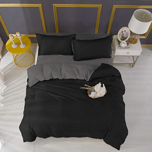 Adam Home 4-Piece Reversible Duvet Cover & Fitted Sheet Set, Superking