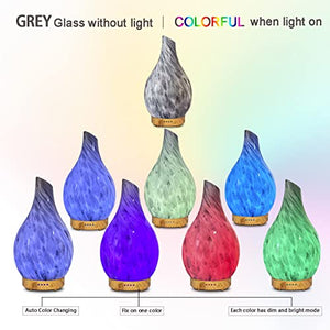 Glass Essential Oil Diffuser 100ml Ultrasonic Cool Mist Humidifier - Grey