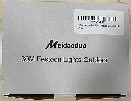Festoon Lights Outdoor 30m 100ft IP65 32 LED 2700K Bulbs 4m Extension Cable - view 9