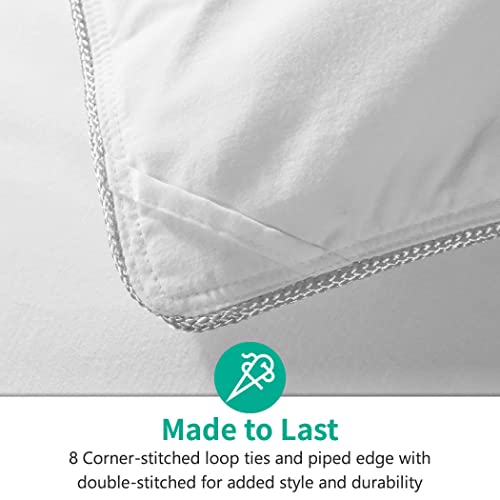 APSMILE Single Duvet 10.5 Tog, Goose Feather Down, 400TC Cotton