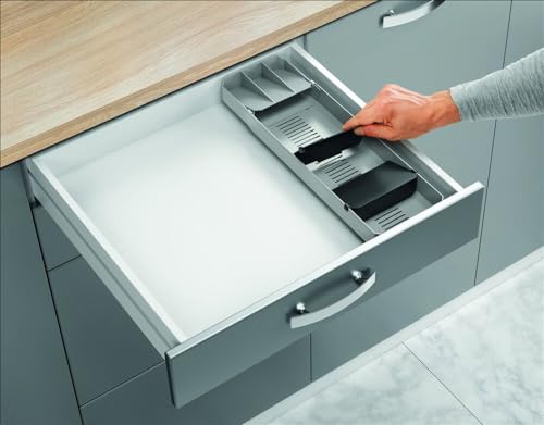 Metaltex 363220000 Cutlery Rack 40 to 49cm Grey Black Drawer Insert - view 7