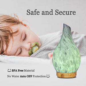 Glass Essential Oil Diffuser 100ml Ultrasonic Cool Mist Humidifier - Grey