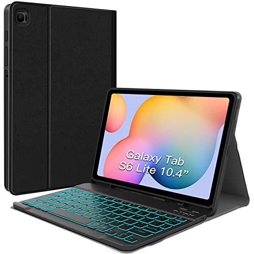 Juqitech Backlit Keyboard Case For Samsung-Galaxy-Tab S6 Lite 10.4", Black