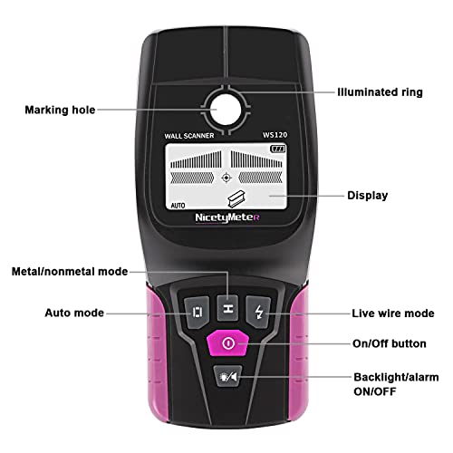 Digital Stud Finder & Wall Scanner, Detects Metal, Wood & Wire