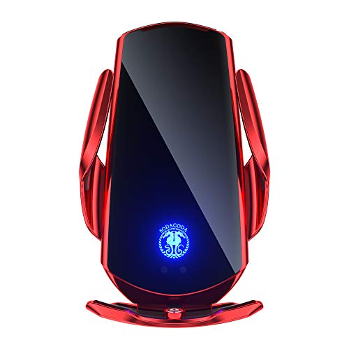 Sodacoda Q3 Wireless Car Phone Charger Holder Qi for iPhone Samsung Red - view 2