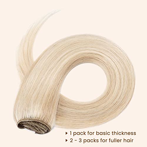 Tess Clip-In Hair Extensions, 12in Ash Blonde Mix, 8pcs 55g